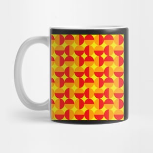 red orange and yellow abstract pattern Mug